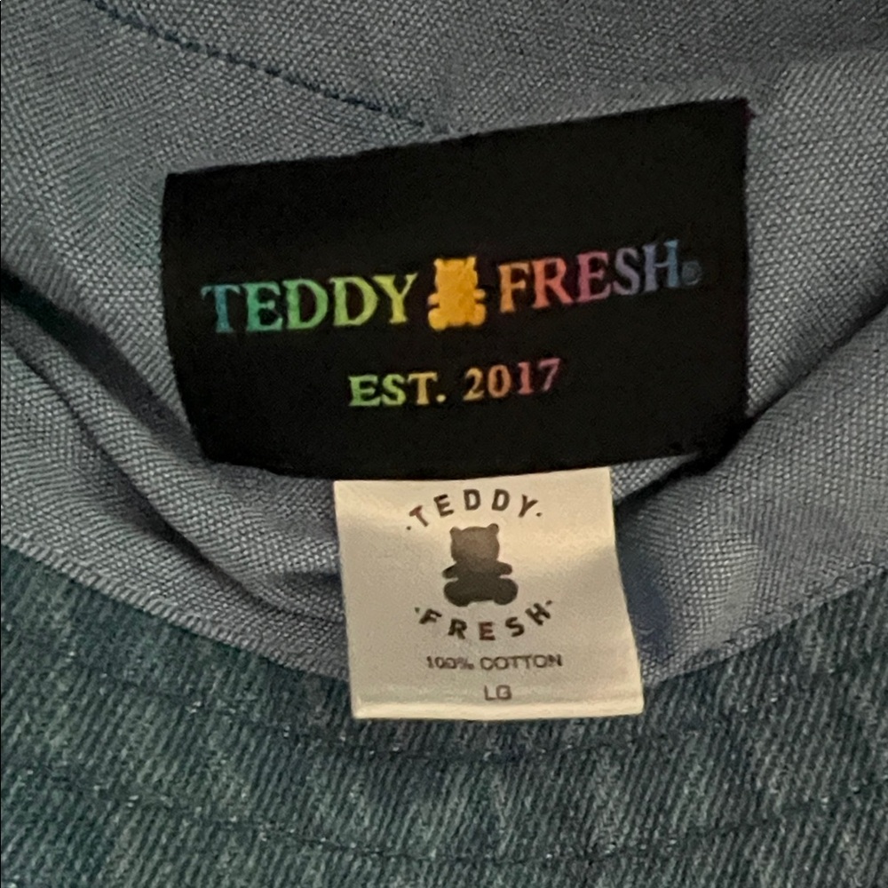 Teddy Fresh Denim Bucket Hat with Teddy Bear Print - Picture 2 of 6